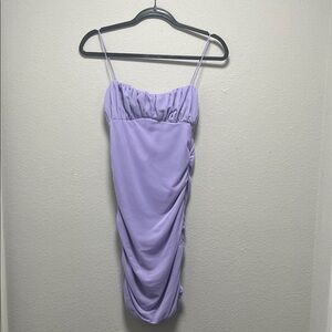 Princess Polly Lavender Ruched Dress Size 8